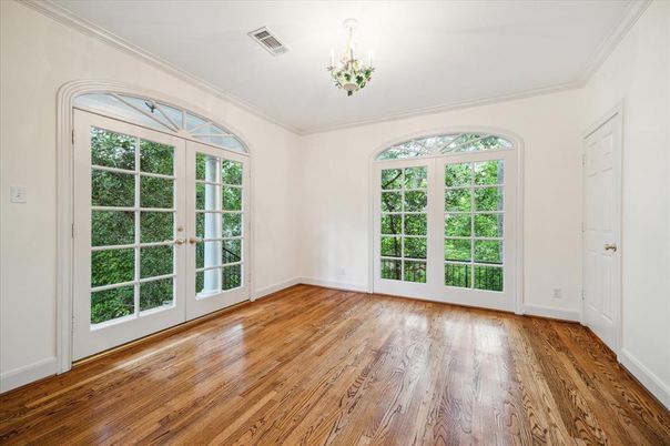 Chandelier, Empty room, Interior, Wood Texture Flooring