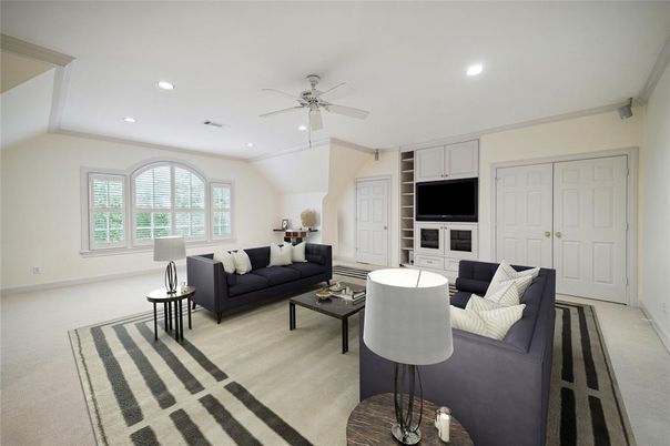 Interior, Living room, Recessed Lighting