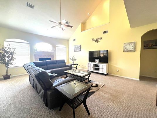 Fireplace, Interior, Living room, Recessed Lighting