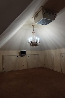 Chandelier, Empty room, Interior, Wood Texture Flooring