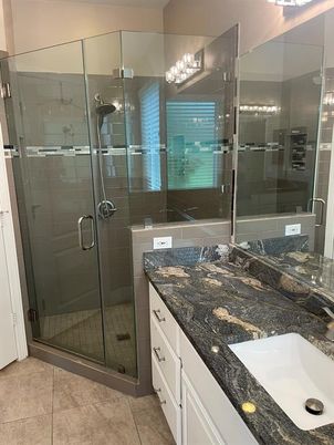 Bathroom, Glass Shower, Interior