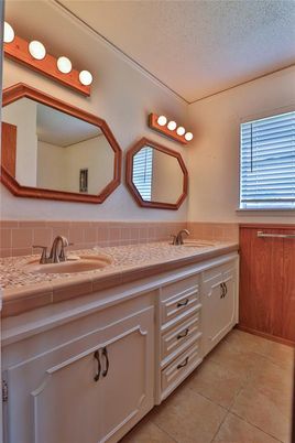 Bathroom, Dual Sink Vanities, Interior, Tile Countertops