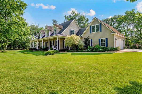 Attached, Backyard, Exterior, Facade, Farmhouse