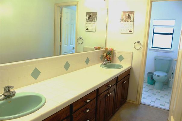 Bathroom, Dual Sink Vanities, Interior, Tile Countertops