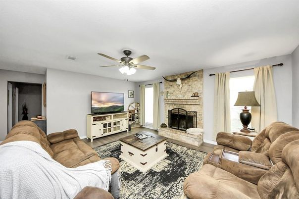 Fireplace, Interior, Living room, Stone Walls