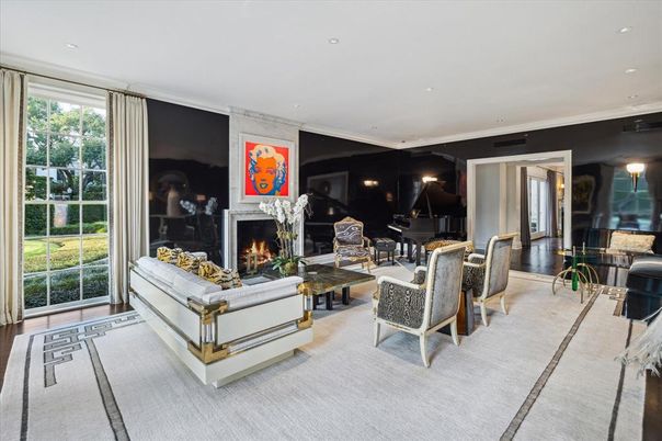 Dining room, Fireplace, Interior, Living room, Pendant Lights, Recessed Lighting