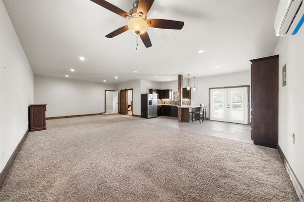 Empty room, Interior, Kitchen, Pendant Lights, Recessed Lighting