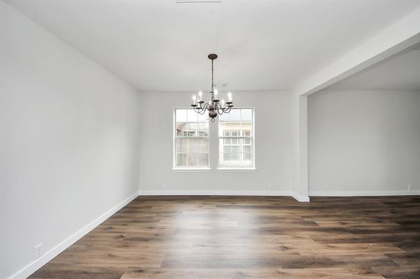 Chandelier, Empty room, Interior, Wood Texture Flooring