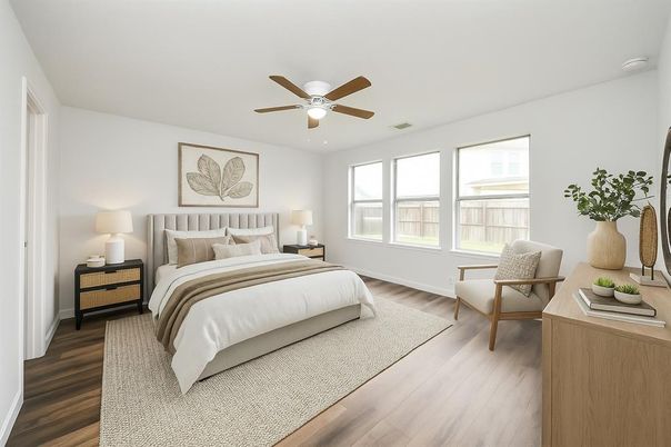 Bedroom, Interior, Wood Texture Flooring
