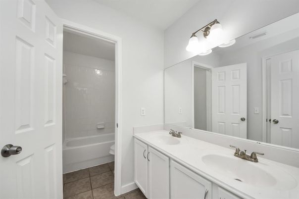 Bathroom, Dual Sink Vanities, Glass Shower, Interior