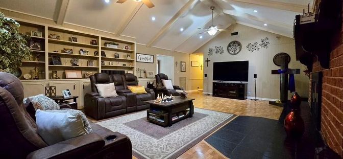 Interior, Living room, Recessed Lighting