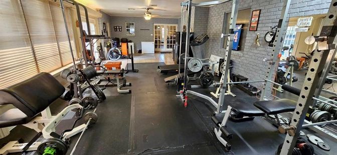 Fitness Equipment, Interior, Stone Walls