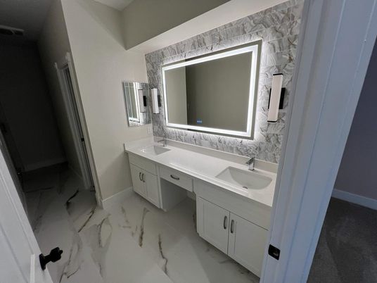 Bathroom, Dual Sink Vanities, Interior, Marble