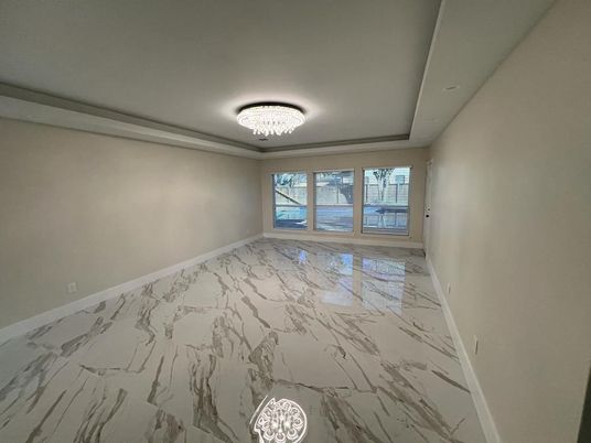 Chandelier, Empty room, Interior, Marble