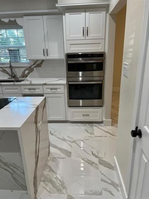 Interior, Kitchen, Marble, Stainless Steel Appliances