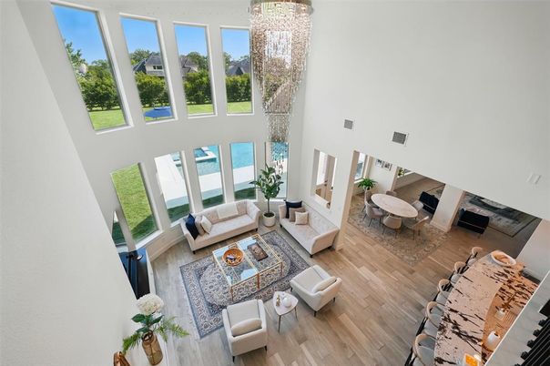 Chandelier, Interior, Living room, Wood Texture Flooring