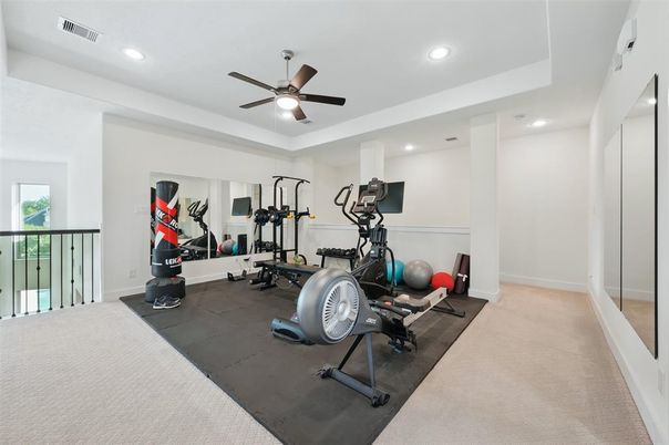 Fitness Equipment, Interior, Recessed Lighting