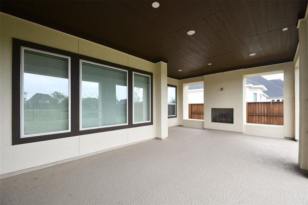 Empty room, Fireplace, Interior, Recessed Lighting