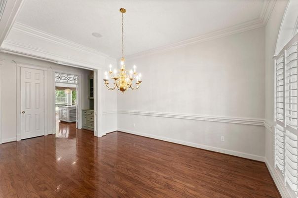 Chandelier, Empty room, Interior, Wood Texture Flooring