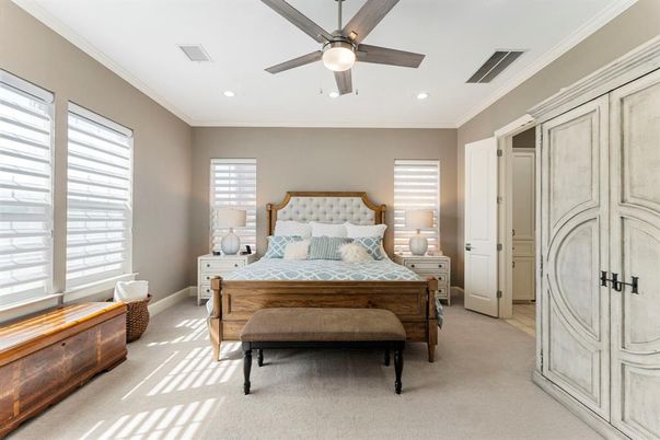 Bedroom, Interior, Recessed Lighting