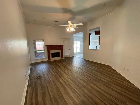 Empty room, Fireplace, Interior, Wood Texture Flooring