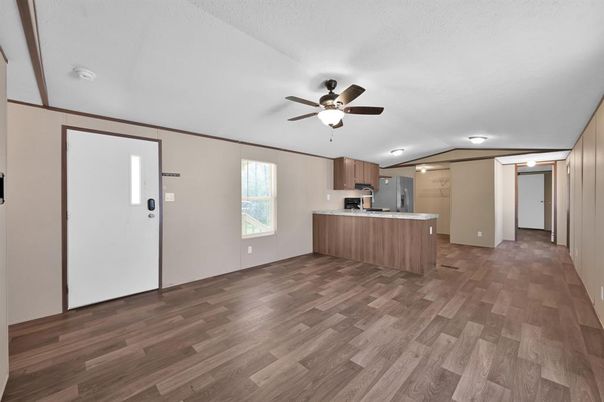 Interior, Kitchen, Wood Texture Flooring