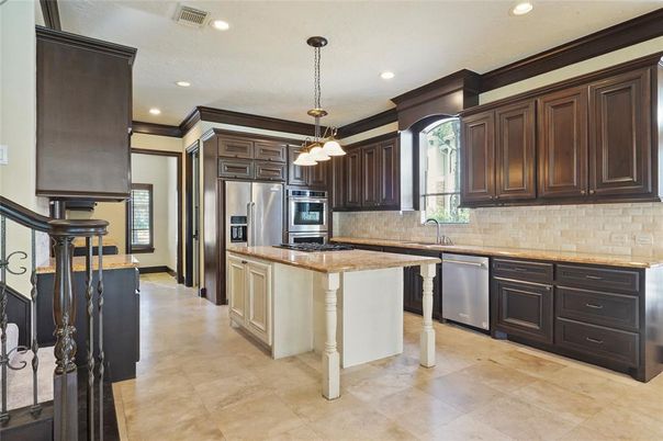 Interior, Kitchen, Pendant Lights, Recessed Lighting, Stainless Steel Appliances