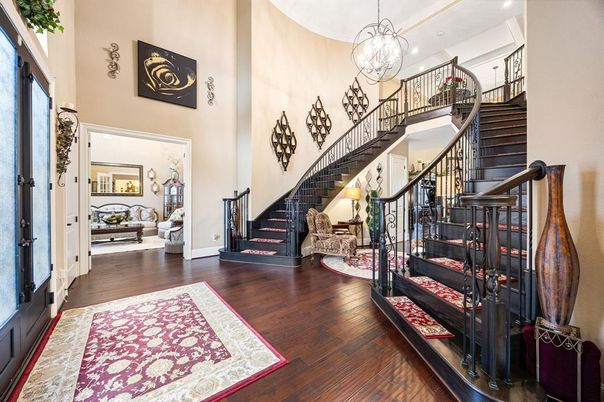 Chandelier, Interior, Pendant Lights, Recessed Lighting, Wood Texture Flooring