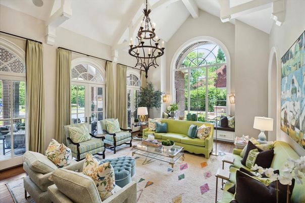 Chandelier, Interior, Living room, Wood Texture Flooring
