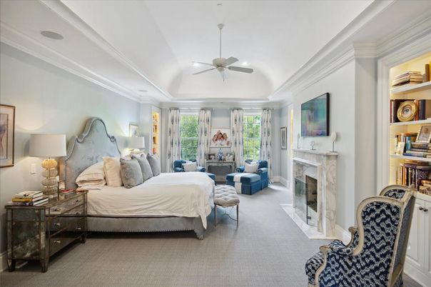 Bedroom, Fireplace, Interior, Recessed Lighting