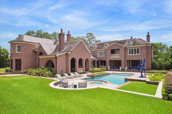 Backyard, Exterior, Facade, Brick Facade, Pool, French Provincial