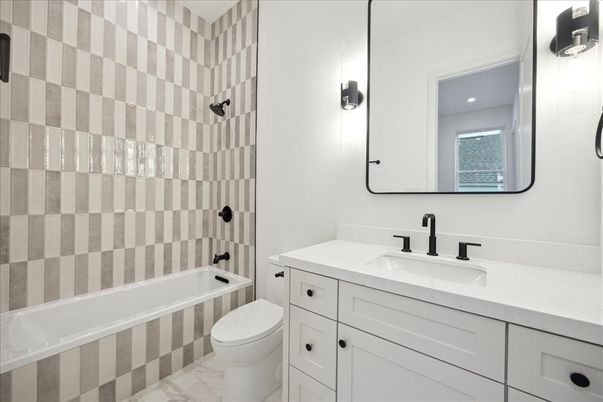 Bathroom, Interior, Marble, Recessed Lighting