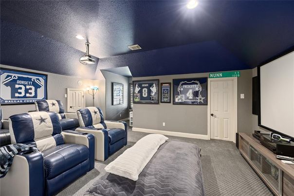 Home Theatre Room, Interior, Projection Screen, Recessed Lighting, Theatre Room
