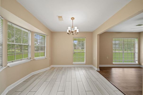 Chandelier, Empty room, Interior, Wood Texture Flooring