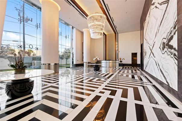 Chandelier, Interior, Marble, Recessed Lighting