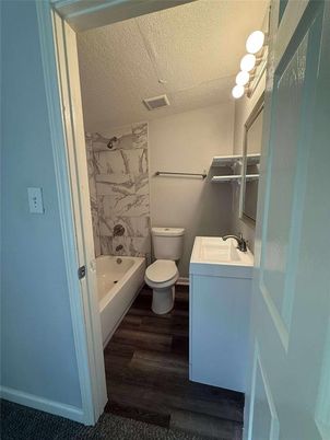 Bathroom, Interior, Marble Walls, Wood Texture Flooring