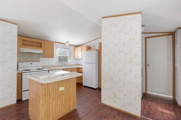 Interior, Kitchen, Wood Texture Flooring