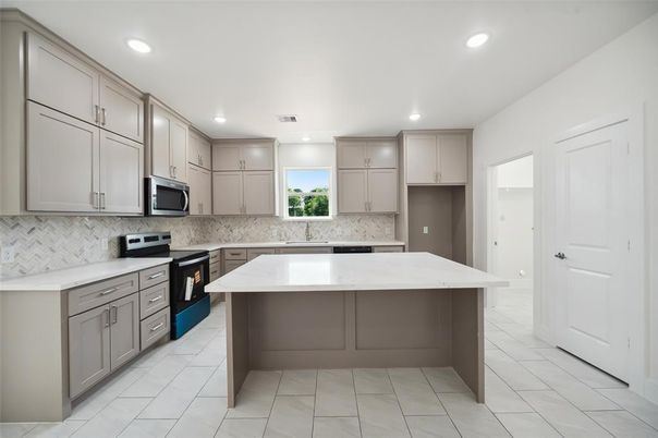 Interior, Kitchen, Marble Walls, Recessed Lighting