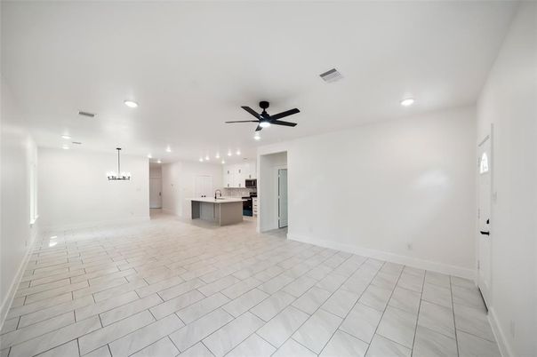 Chandelier, Empty room, Interior, Kitchen, Pendant Lights, Recessed Lighting