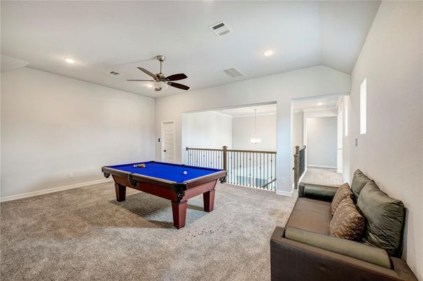 Billiard Table, Game Room, Interior, Pendant Lights, Recessed Lighting