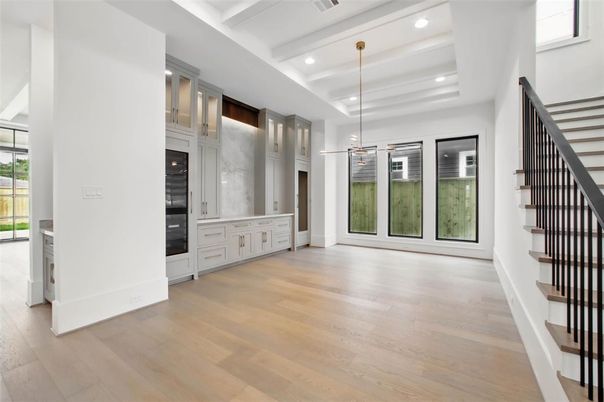 Interior, Pendant Lights, Recessed Lighting, Wood Texture Flooring