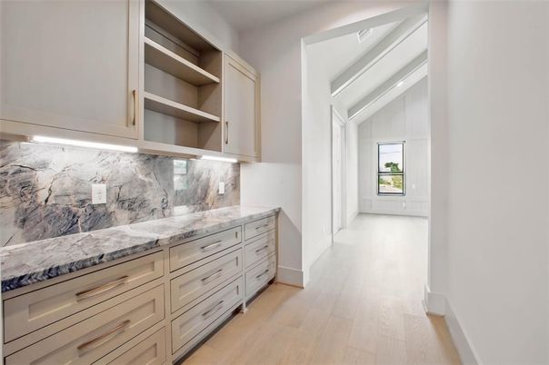Interior, Marble Walls, Wood Texture Flooring