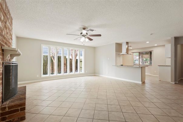 Empty room, Interior, Kitchen, Recessed Lighting