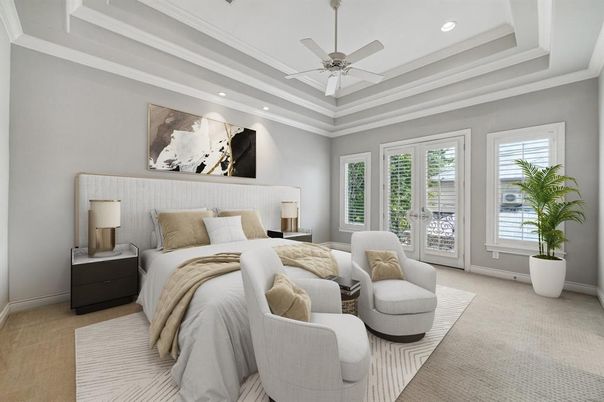 Bedroom, Interior, Recessed Lighting