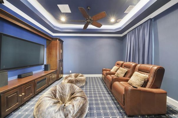 Home Theatre Room, Interior, Recessed Lighting, Theatre Room