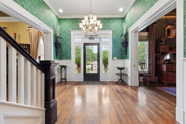 Chandelier, Interior, Recessed Lighting, Wood Texture Flooring