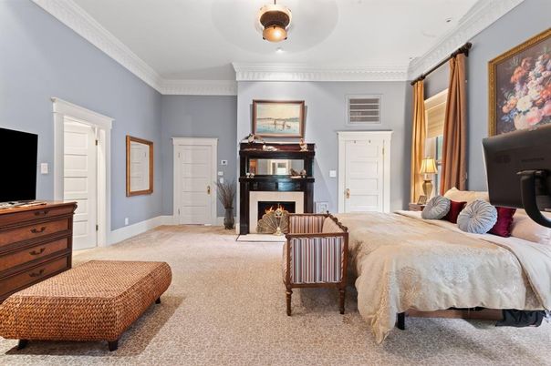 Bedroom, Fireplace, Interior