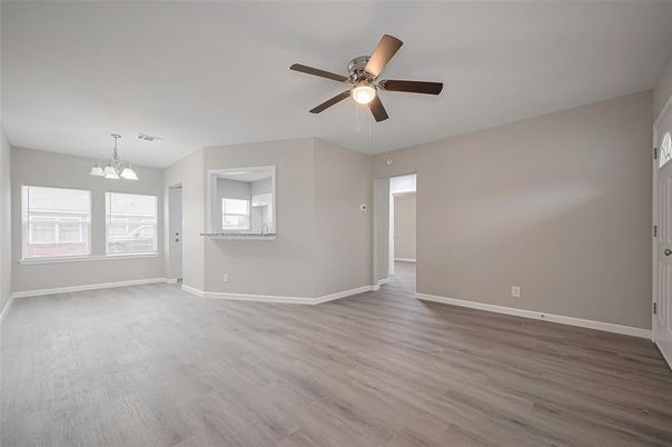 Chandelier, Empty room, Interior, Wood Texture Flooring