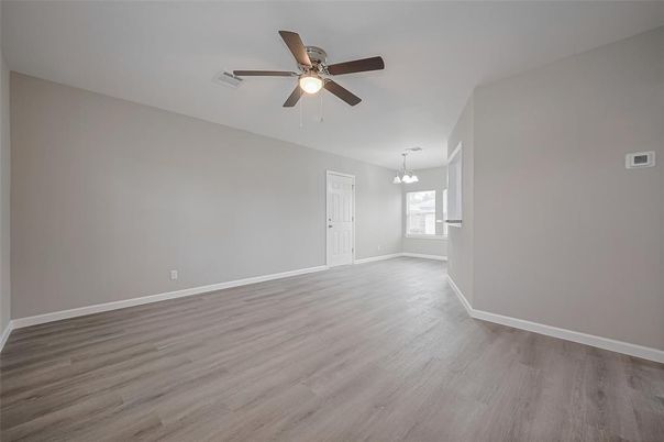 Chandelier, Empty room, Interior, Wood Texture Flooring