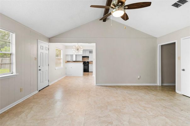 Chandelier, Empty room, Interior, Kitchen